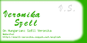 veronika szell business card